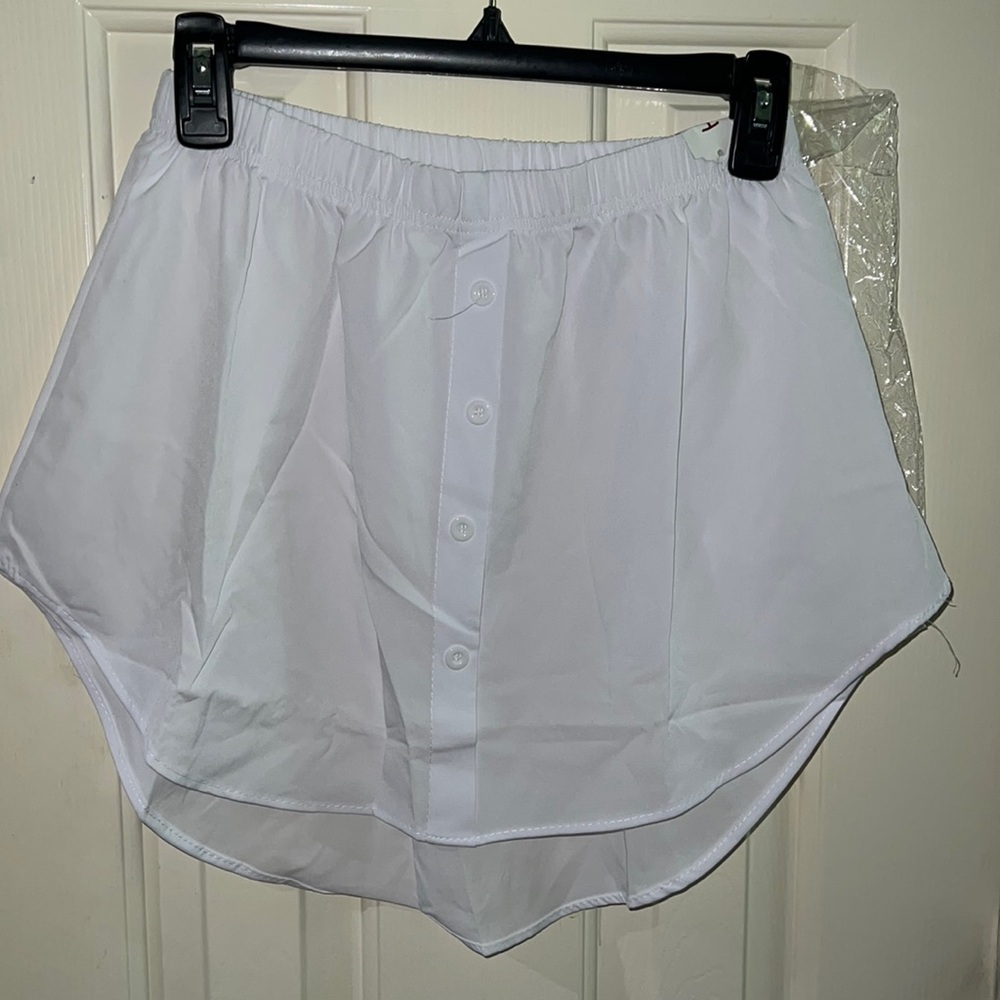 White Hi-Low mini Skirt
